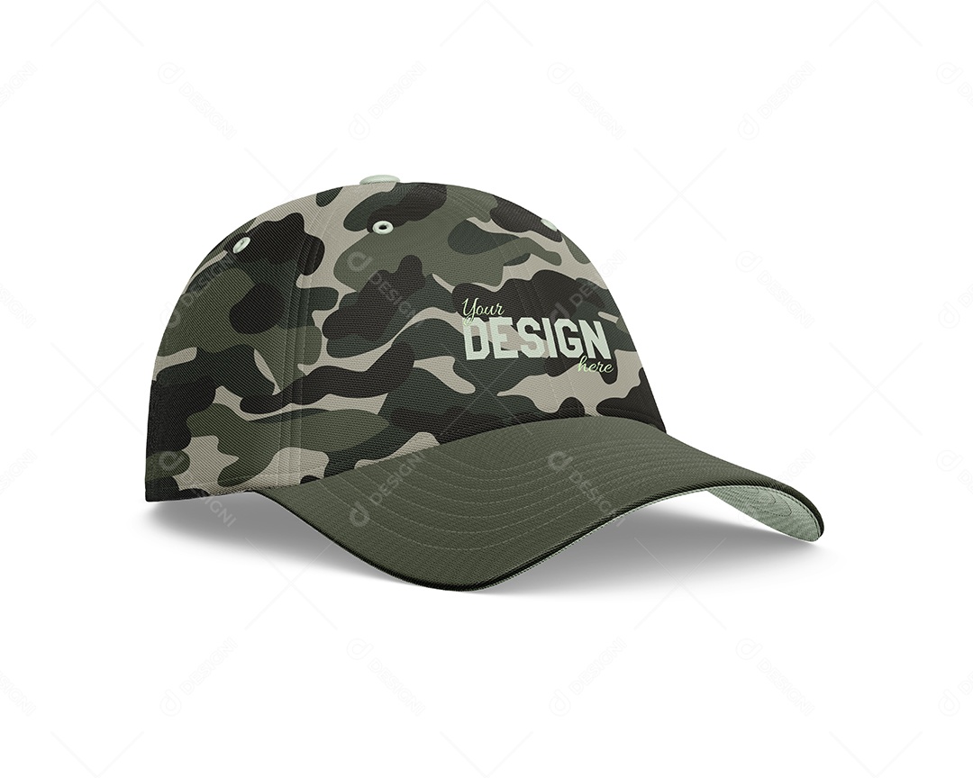 Boné de lado Mockup PSD editável