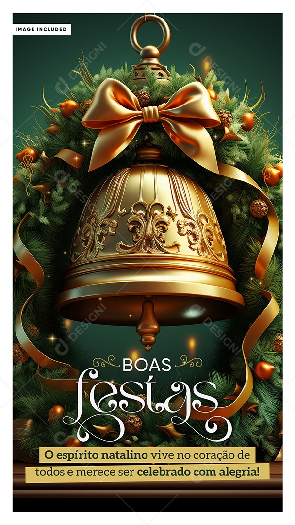 Story Natal Boas Festa O Espírito Natalino Cartões Natalino Social Media PSD Editável