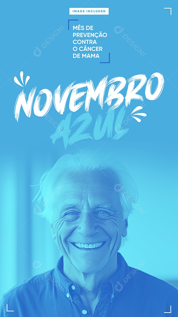 Story Novembro Azul Mês de Prevenção ao Câncer de Próstata Social Media PSD Editável