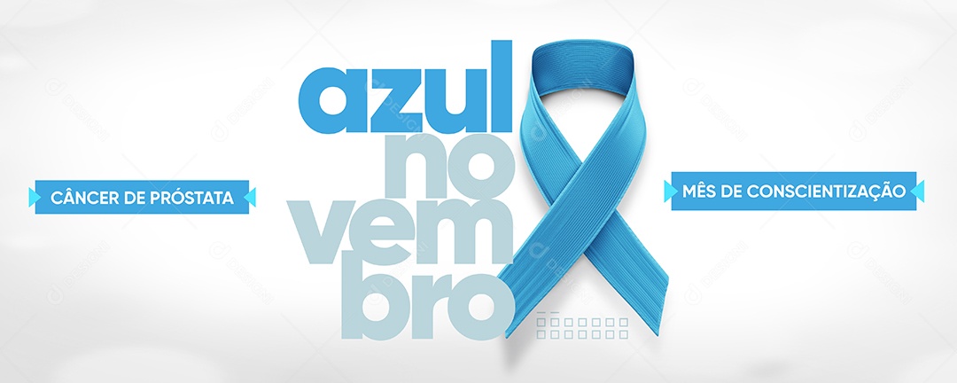Banner Novembro Azul Mês de Conscientização ao Câncer de Próstata Social Media PSD Editável