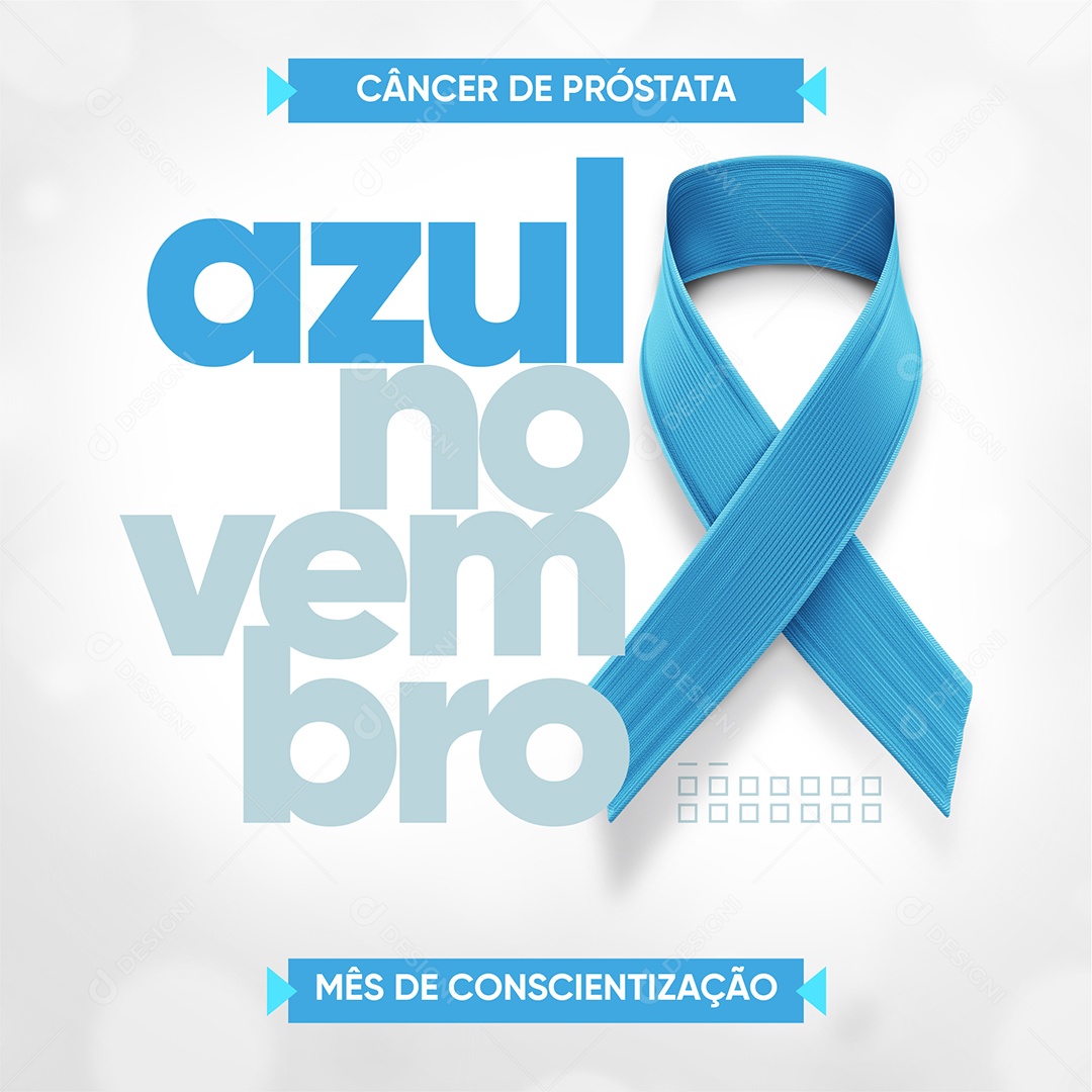 Novembro Azul Mês de Conscientização ao Câncer de Próstata Social Media PSD Editável
