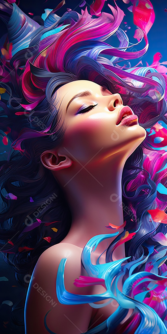 Psicologia da cor no estilo dos vibrantes retratos da pop art