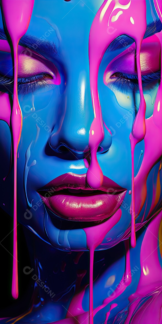 Psicologia da cor no estilo dos vibrantes retratos da pop art