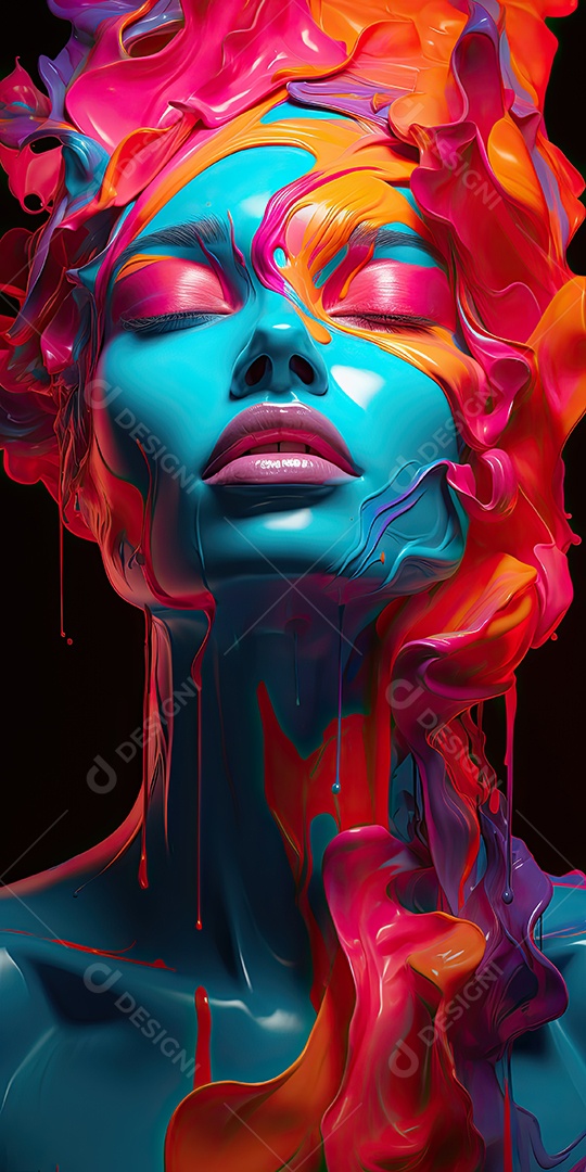 Psicologia da cor no estilo dos vibrantes retratos da pop art