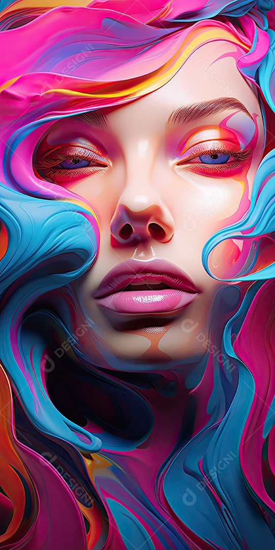 Psicologia da cor no estilo dos vibrantes retratos da pop art