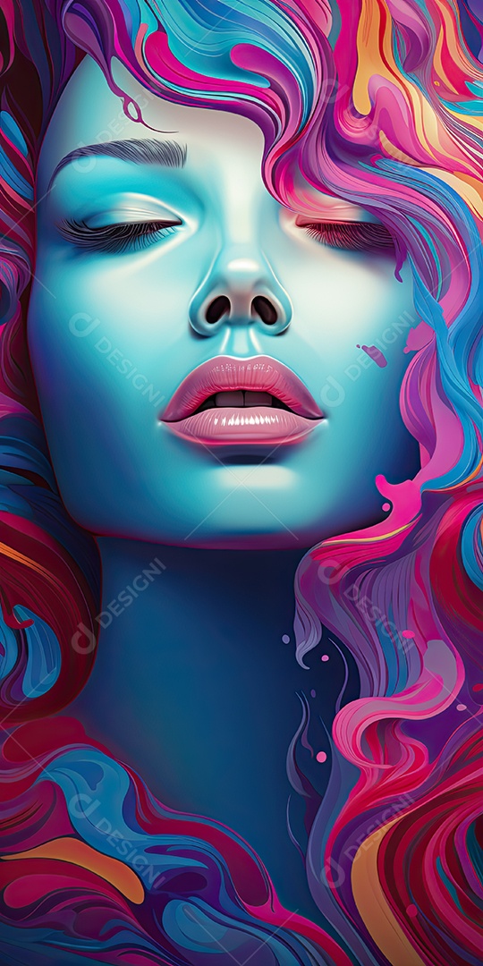 Psicologia da cor no estilo dos vibrantes retratos da pop art