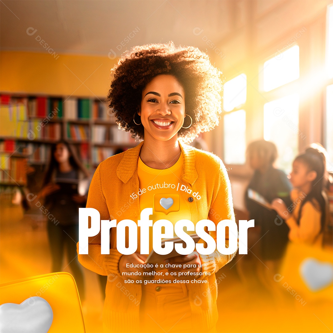 Dia Do Professor 15 de Outubro Social Media PSD Editável