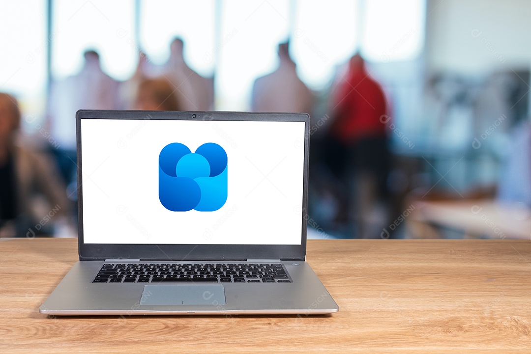 Microsoft viva engage na tela de uma computador