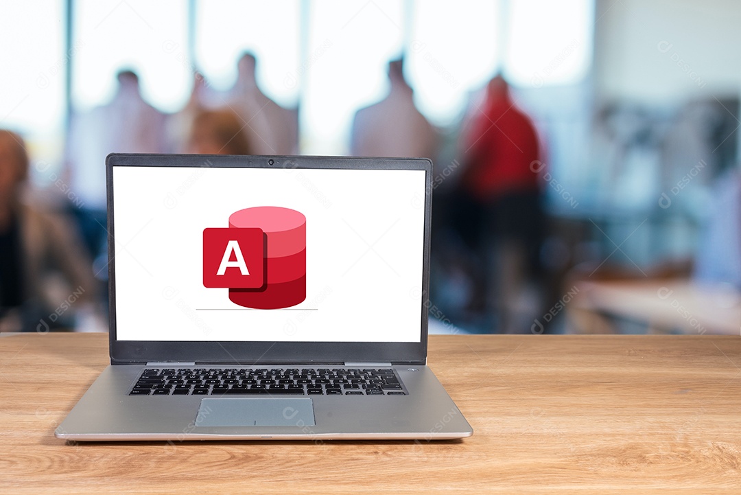 Logotipo de acesso da Microsoft exibido na tela de um laptop