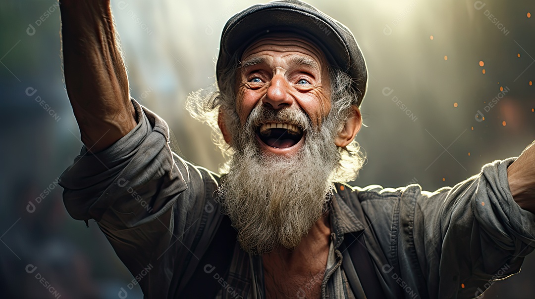 Idosos felizes celebrando a vida