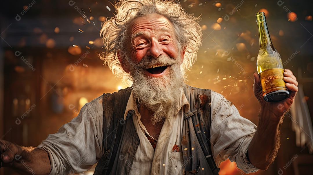 Idosos felizes celebrando a vida