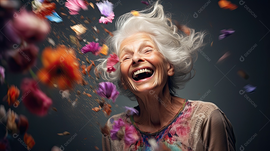 Idosos felizes celebrando a vida