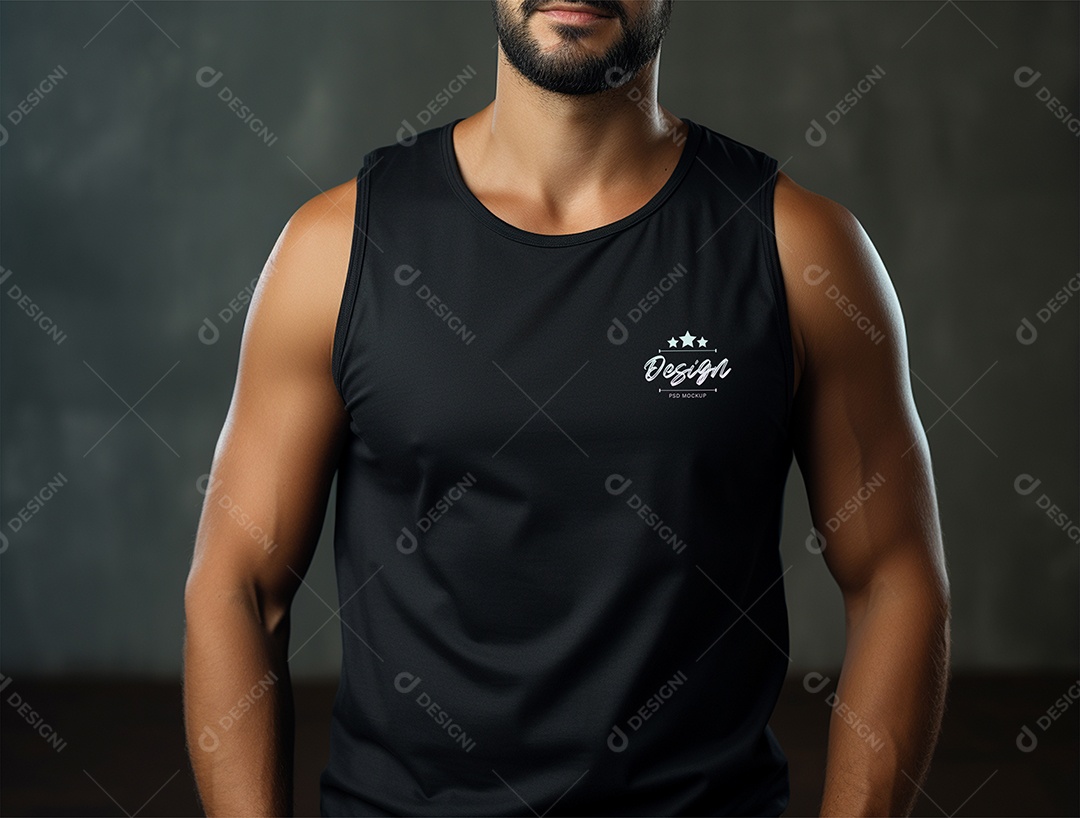 Mockup de Camiseta Regata PSD Editável