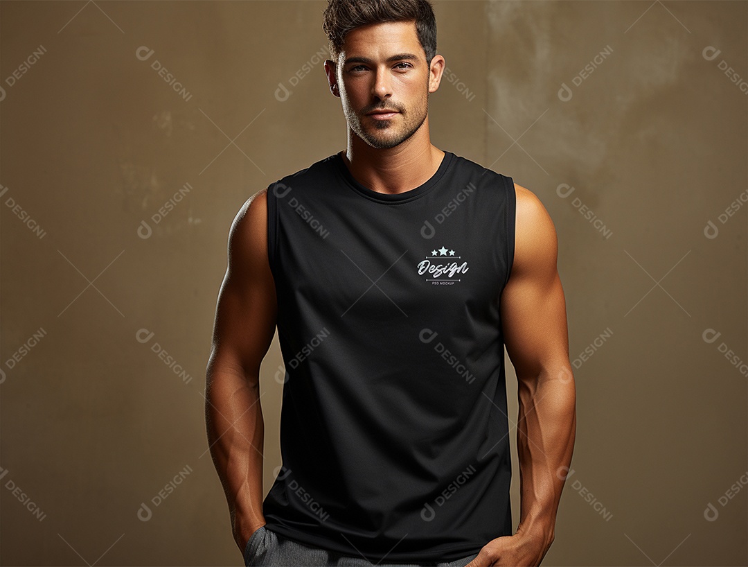 Mockup de Camiseta Regata PSD Editável