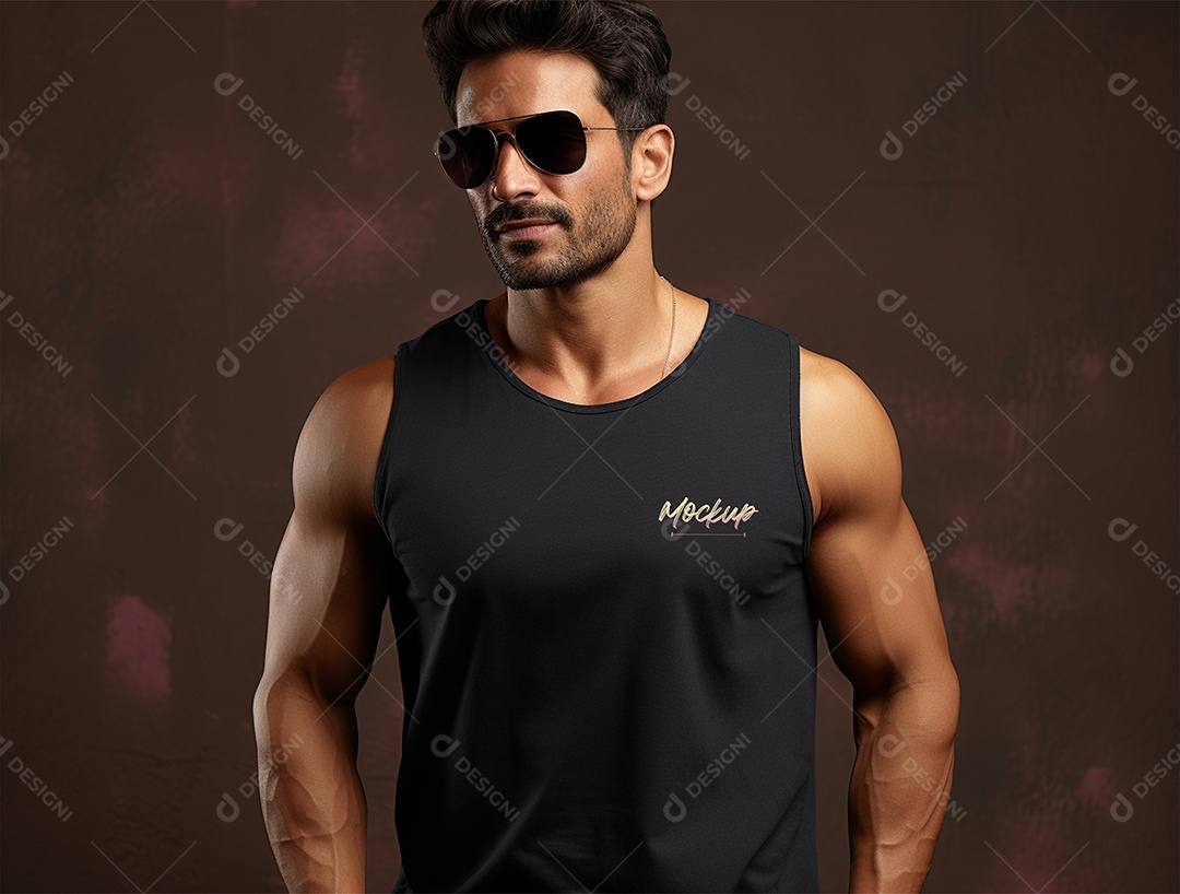 Mockup de Camiseta Regata PSD Editável