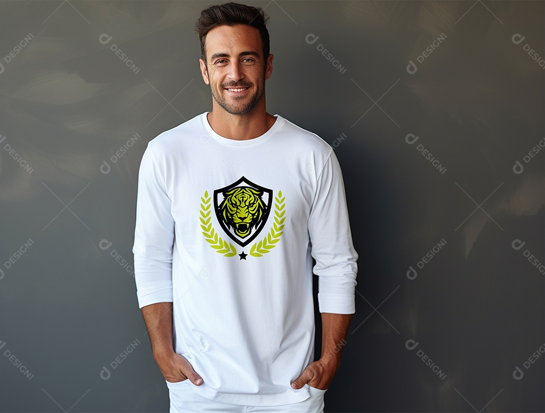 Mockup de Camiseta Longa PSD Editável