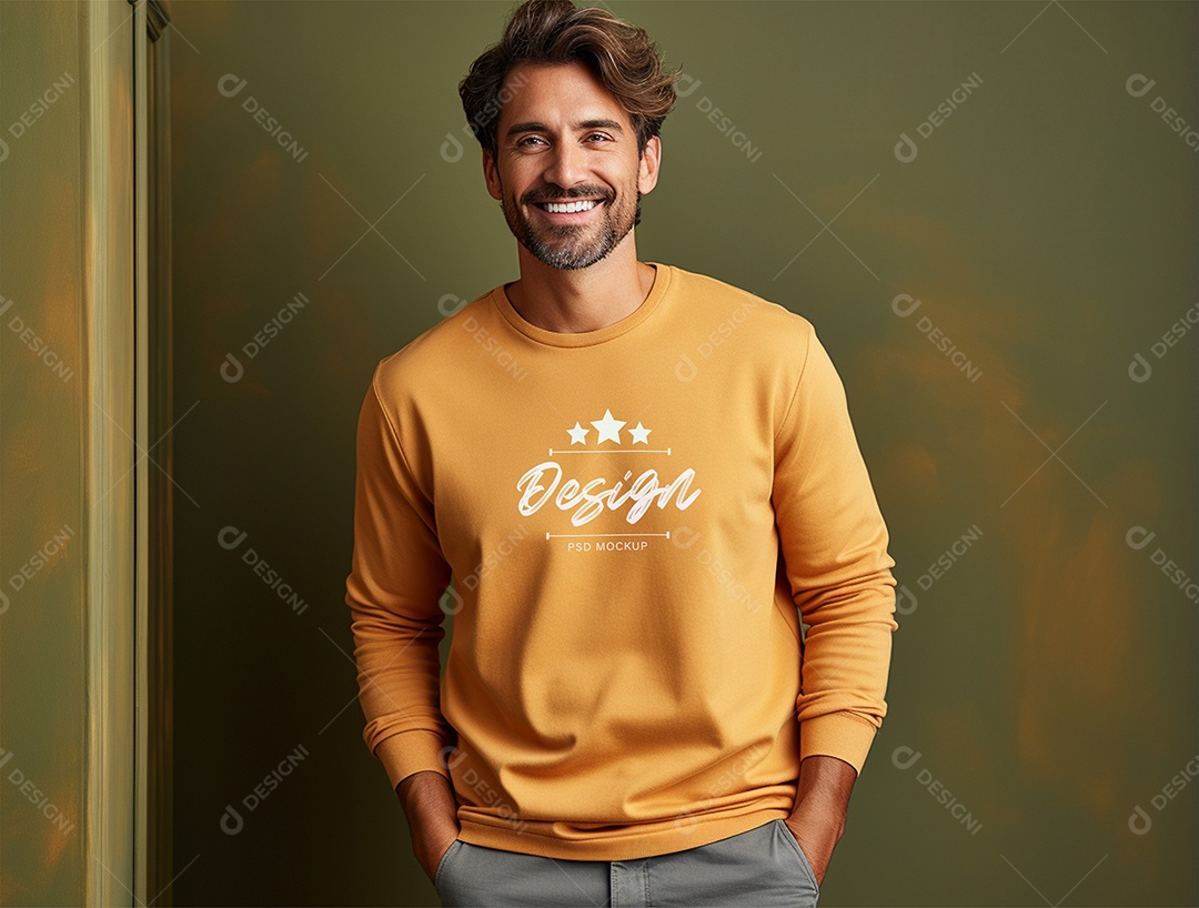 Mockup de Camiseta Longa PSD Editável