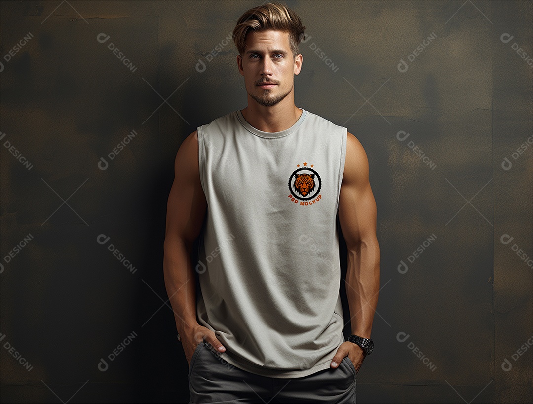 Mockup de Camiseta Regata PSD Editável