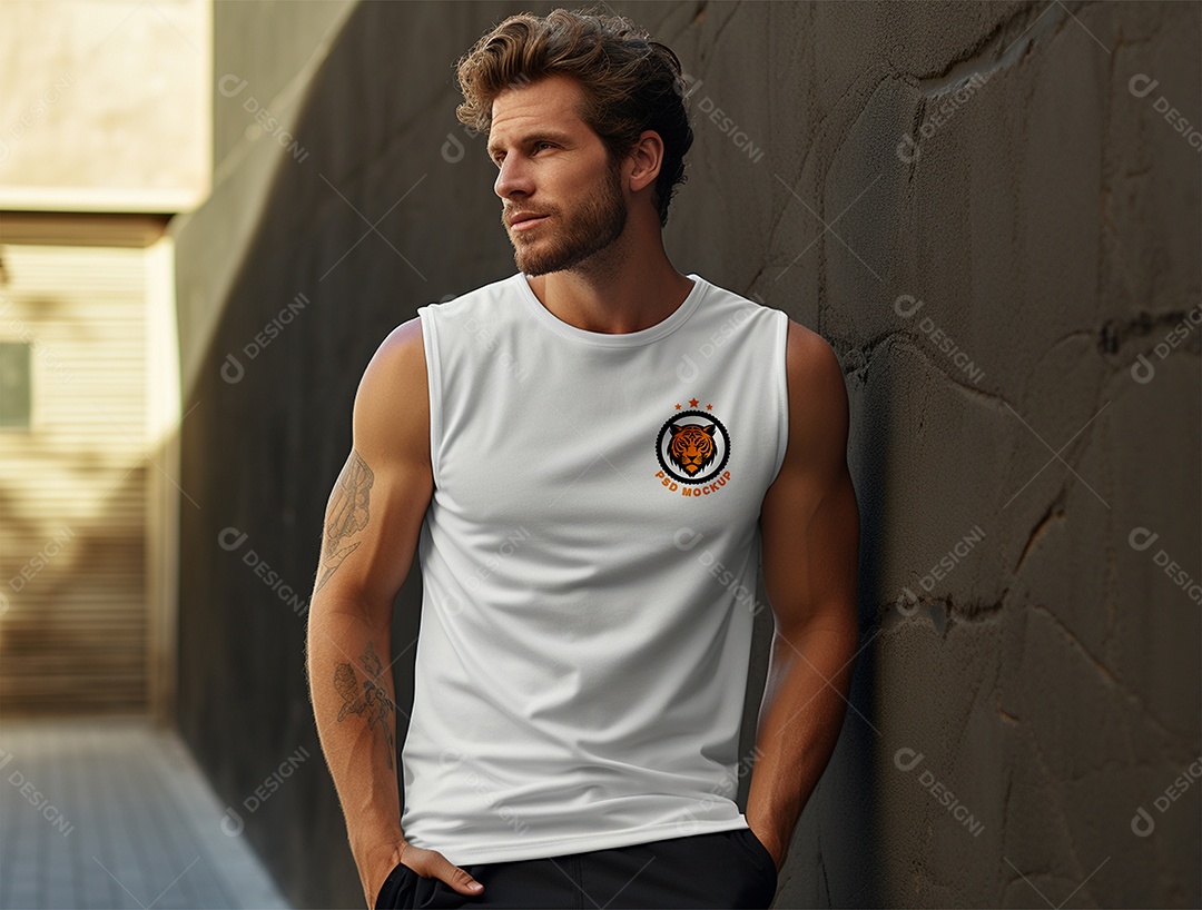 Mockup de Camiseta Regata PSD Editável