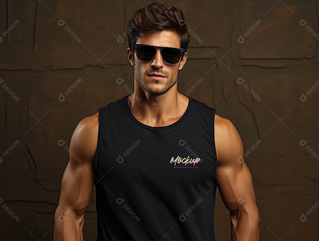 Mockup de Camiseta Regata PSD Editável