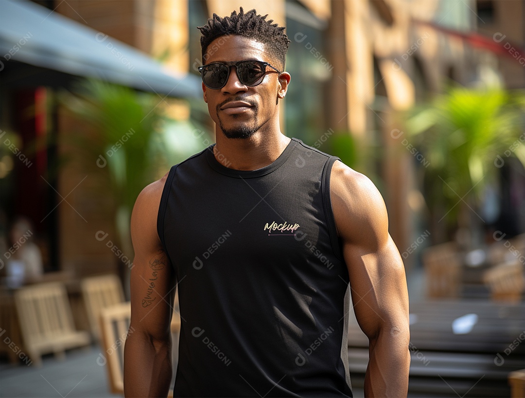 Mockup de Camiseta Regata PSD Editável