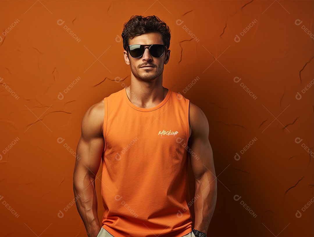 Mockup de Camiseta Regata PSD Editável