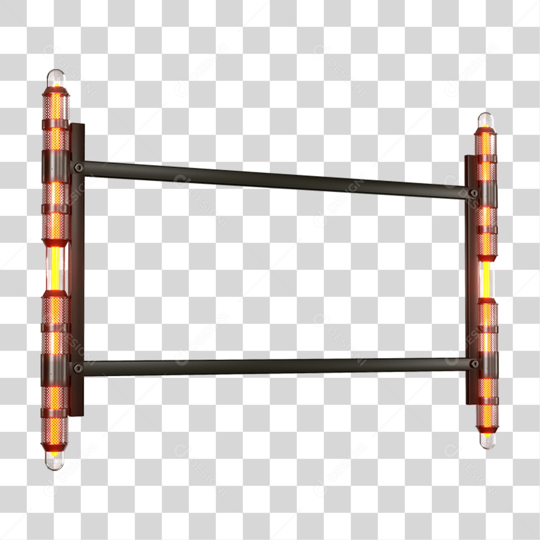 Base Grande de Ferro Estrutura Luzes PNG Transparente