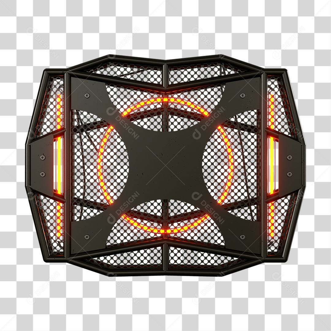 Base Grande de Ferro Estrutura Luzes PNG Transparente