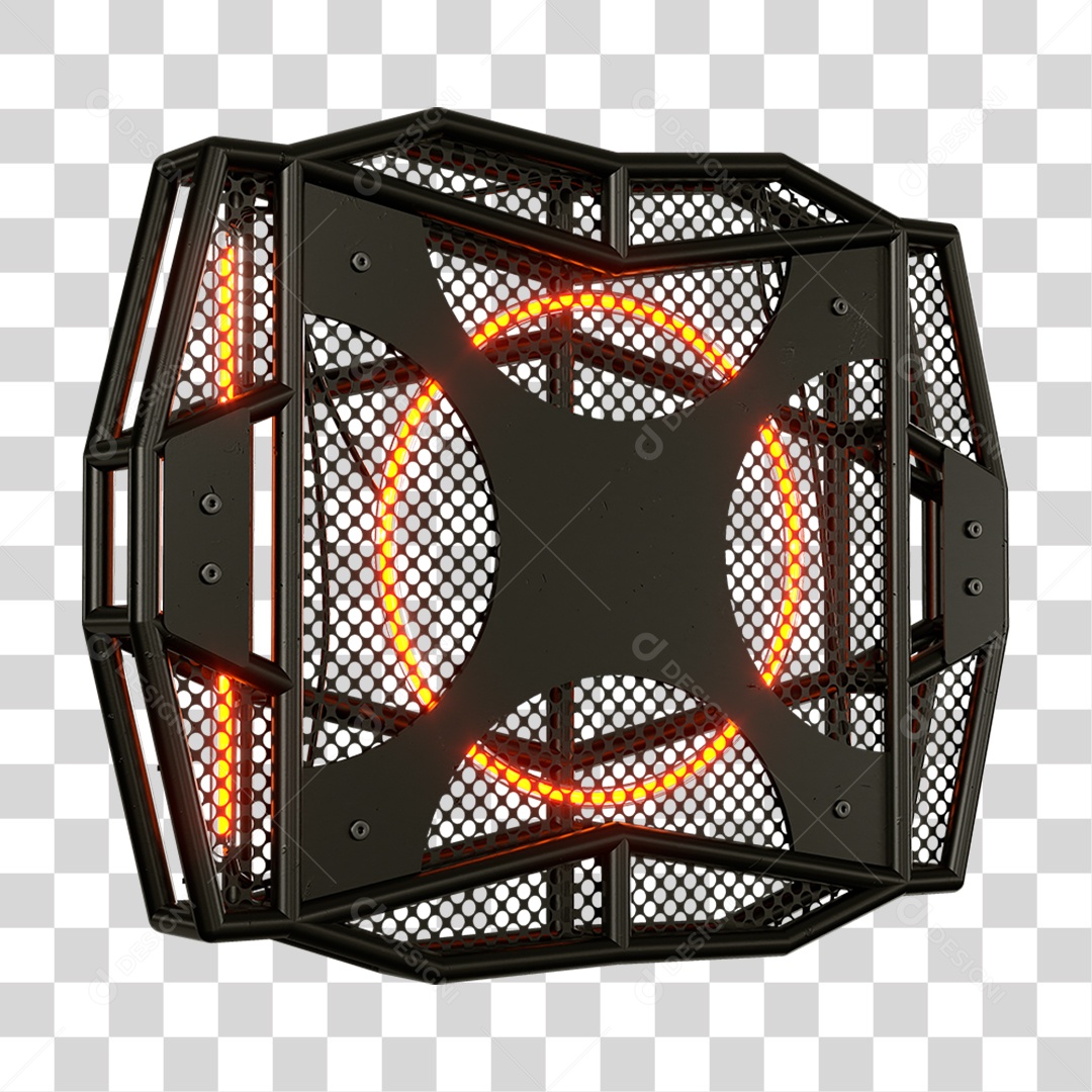 Base Grande de Ferro Estrutura Luzes PNG Transparente