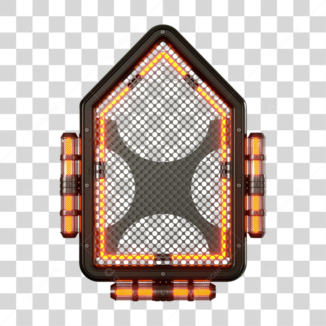 Base Grande de Ferro Estrutura Luzes PNG Transparente