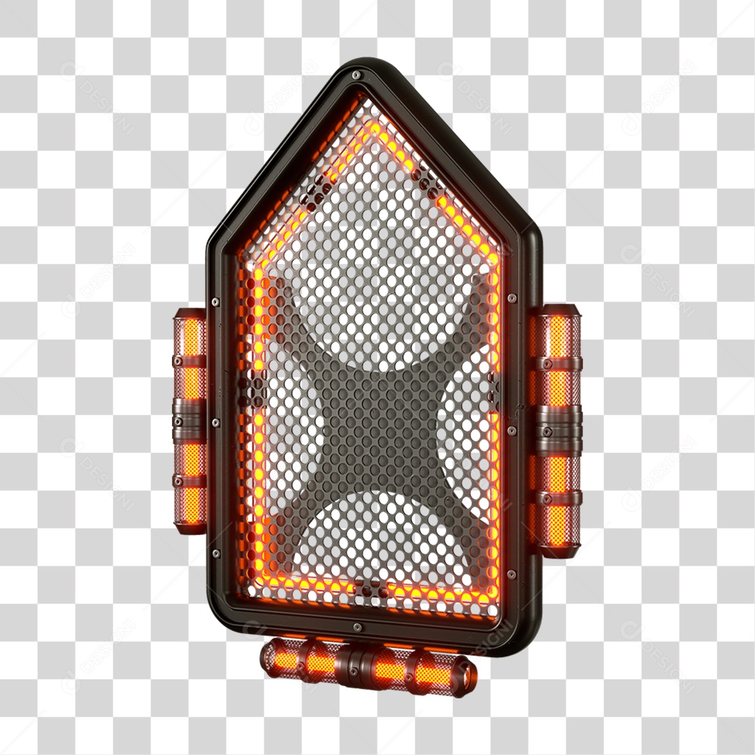 Base Grande de Ferro Estrutura Luzes PNG Transparente