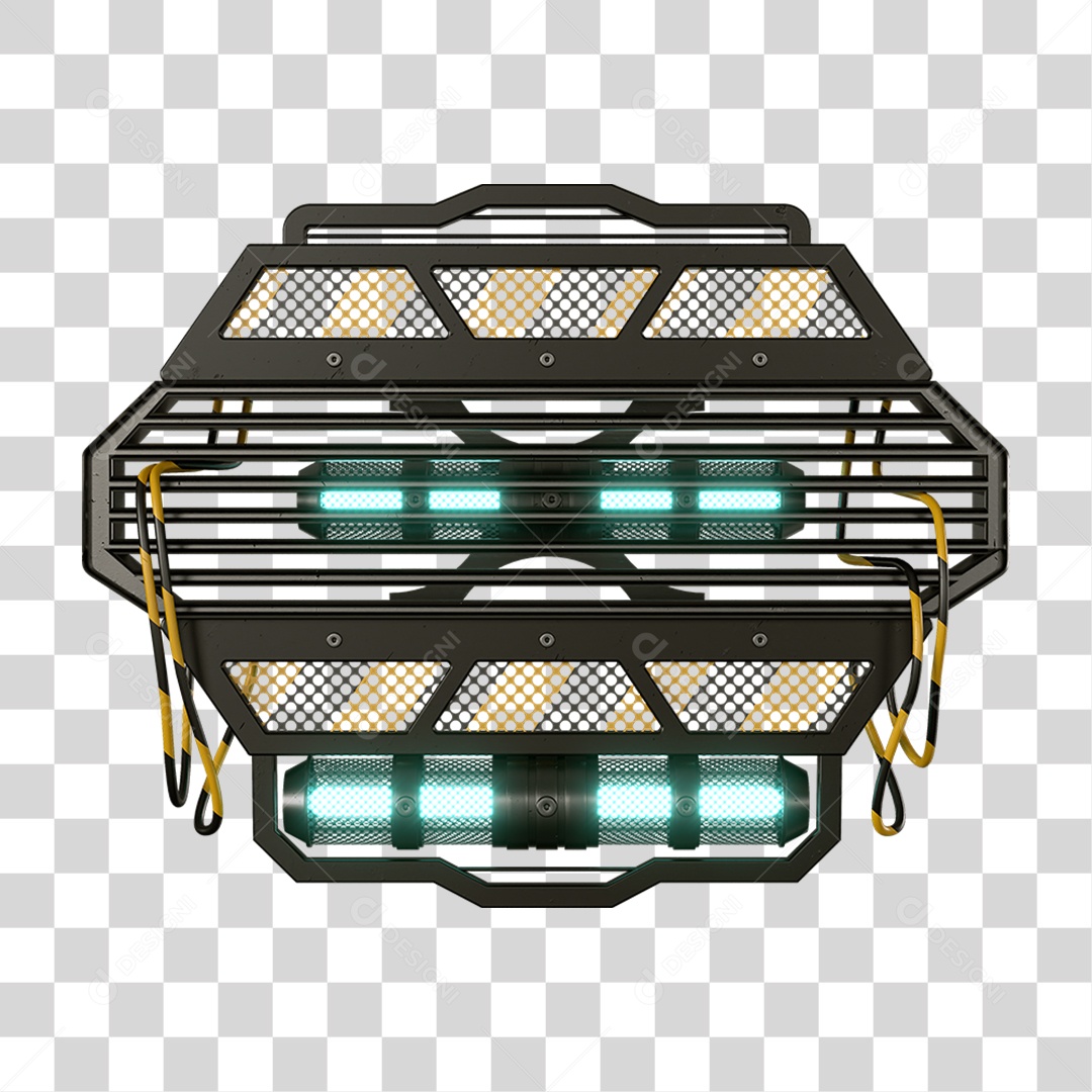 Base Grande de Ferro Estrutura Luzes PNG Transparente