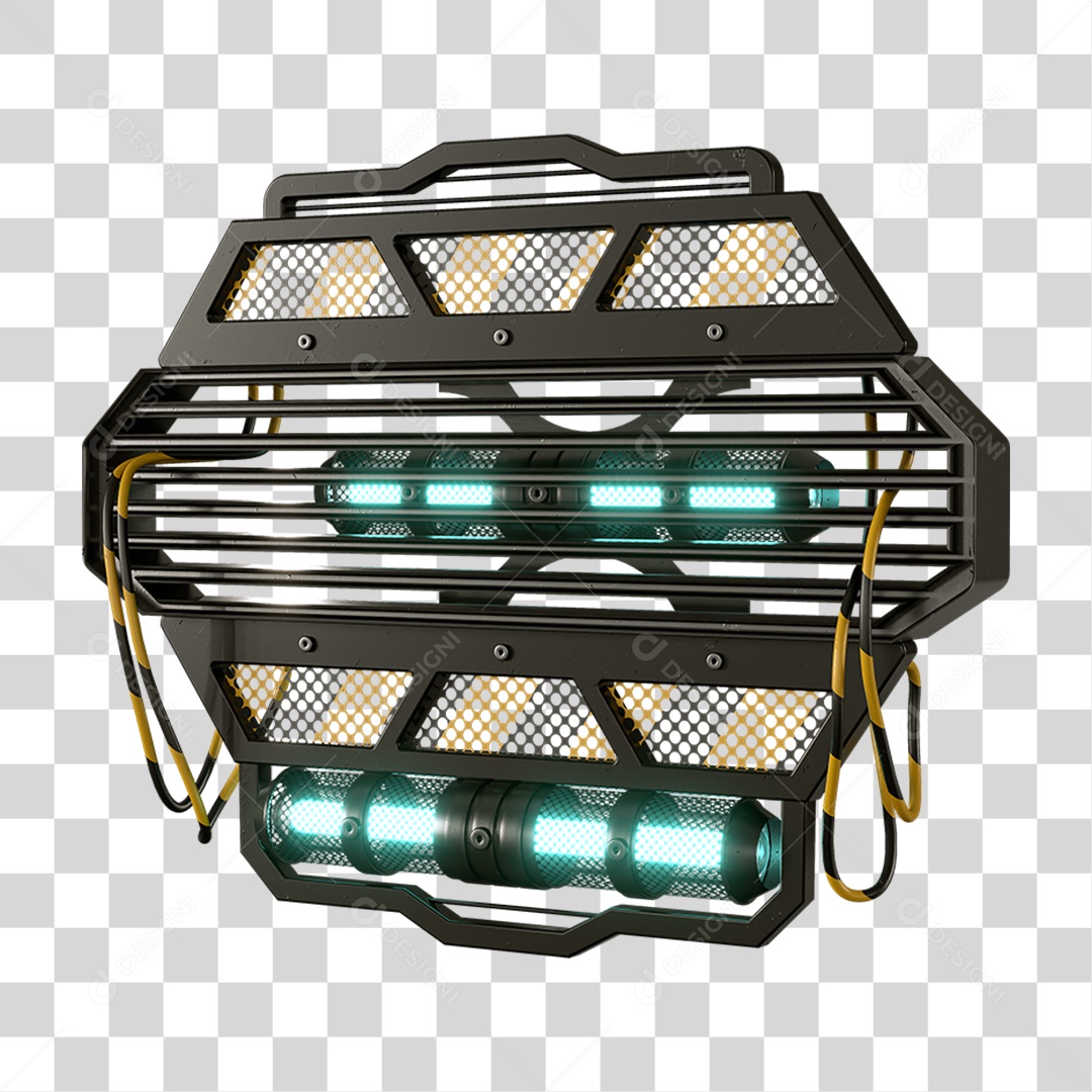 Base Grande de Ferro Estrutura Luzes PNG Transparente