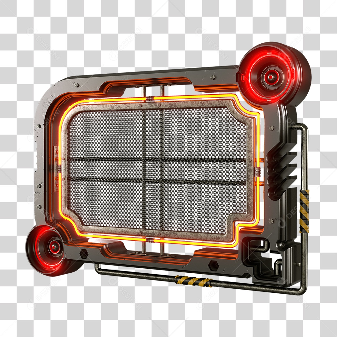 Base Grande de Ferro Estrutura Luzes PNG Transparente