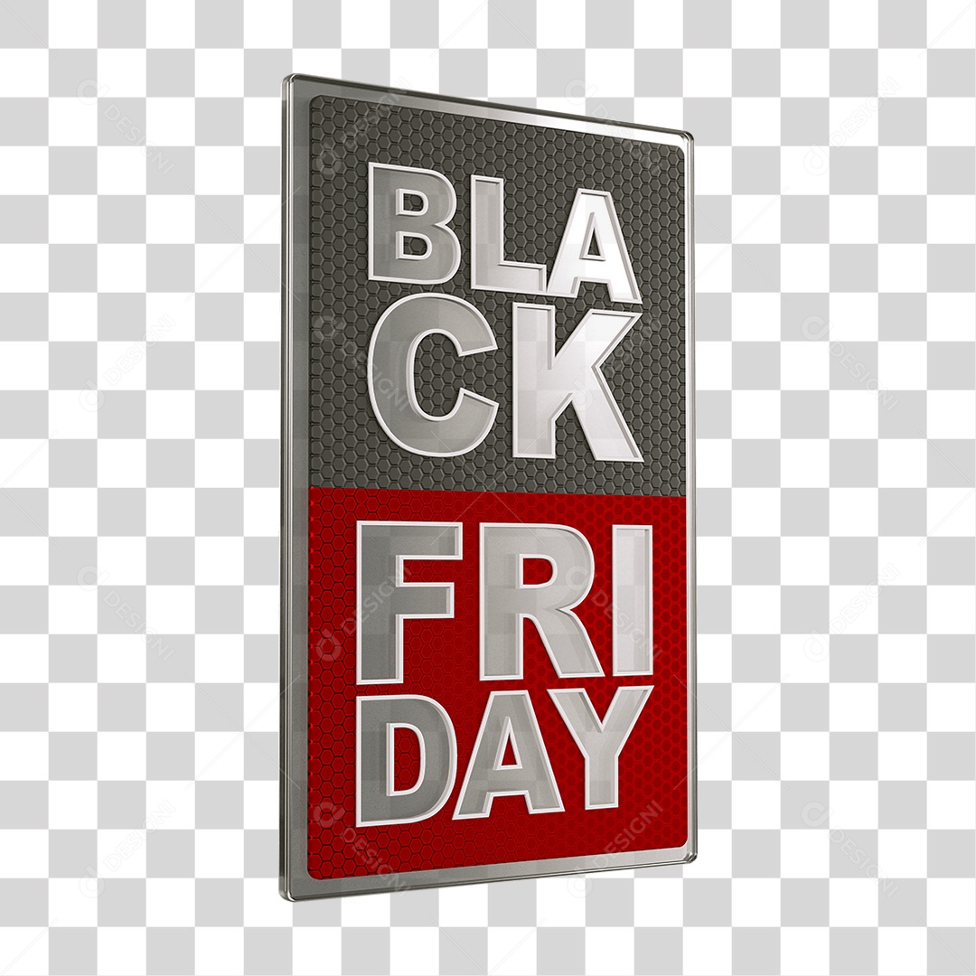 Placa Black Friday PNG Transparente