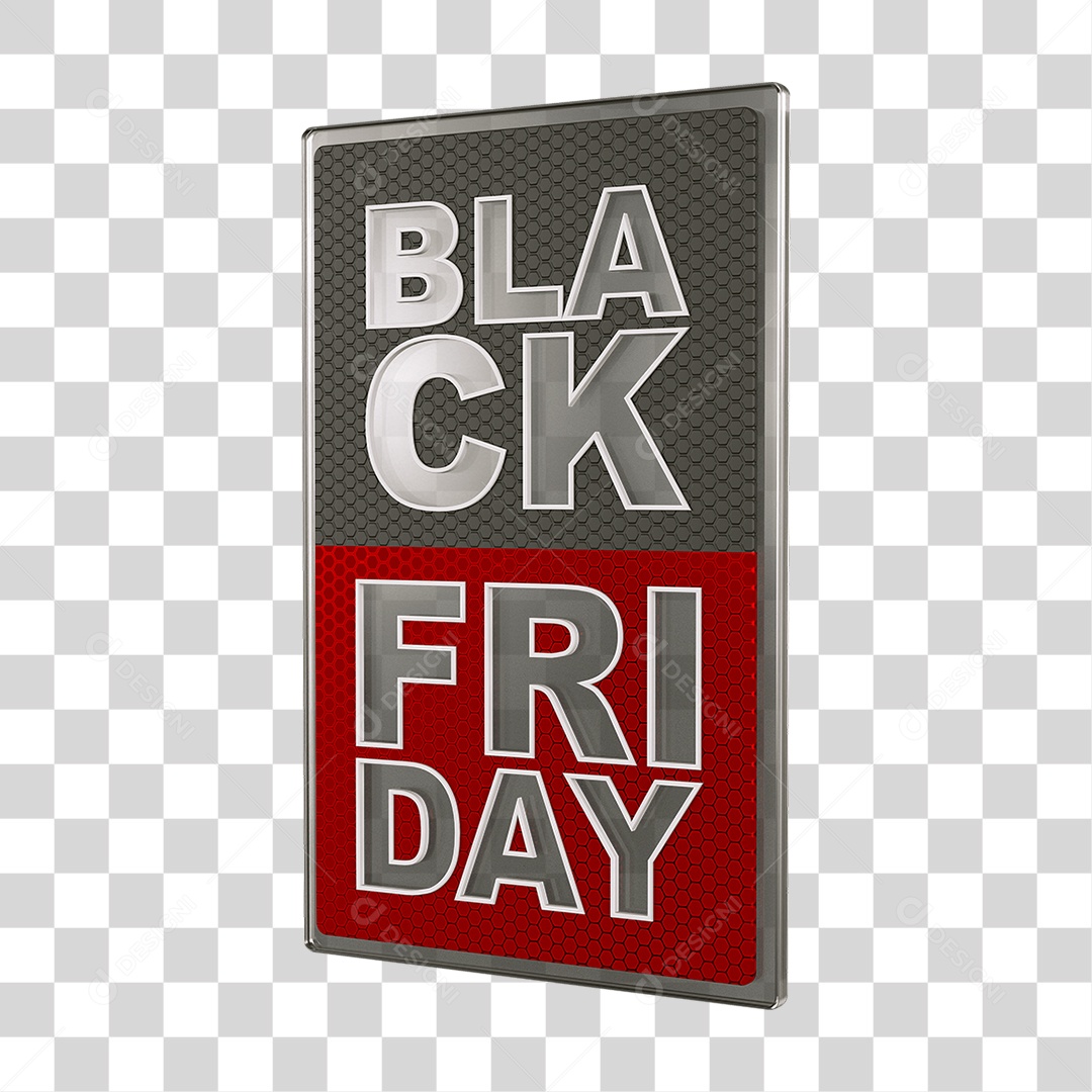 Placa Black Friday PNG Transparente