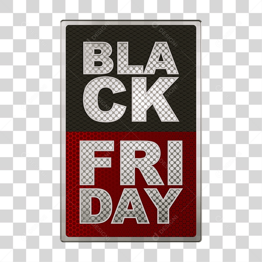 Placa Black Friday PNG Transparente