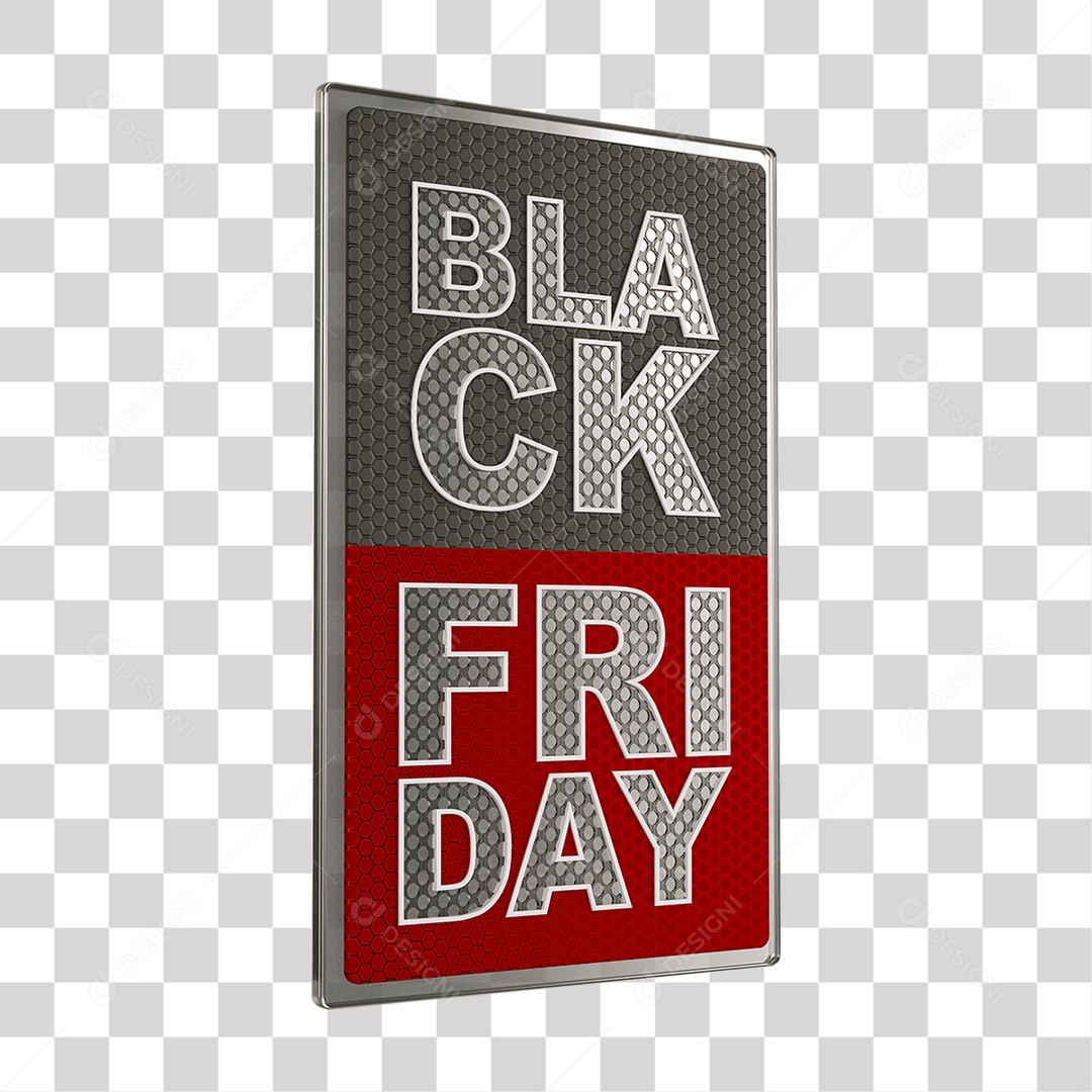 Placa Black Friday PNG Transparente