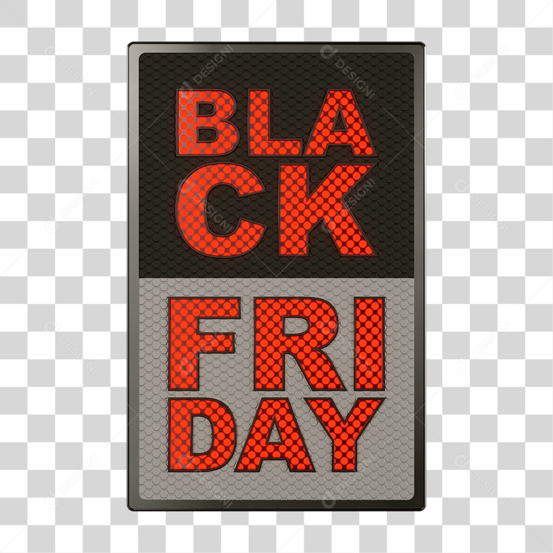 Placa Black Friday PNG Transparente