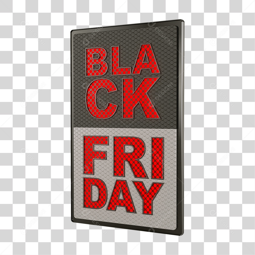 Placa Black Friday PNG Transparente