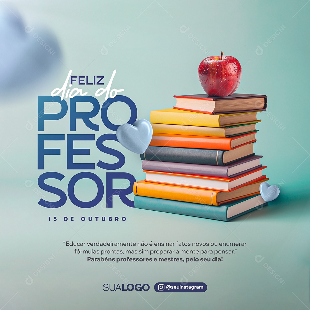 Professores e Mestres Feliz Dia Do Professores Social Media PSD Editável