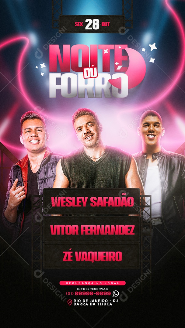 Social Media Flyer Story Noite Do Forró PSD Editável