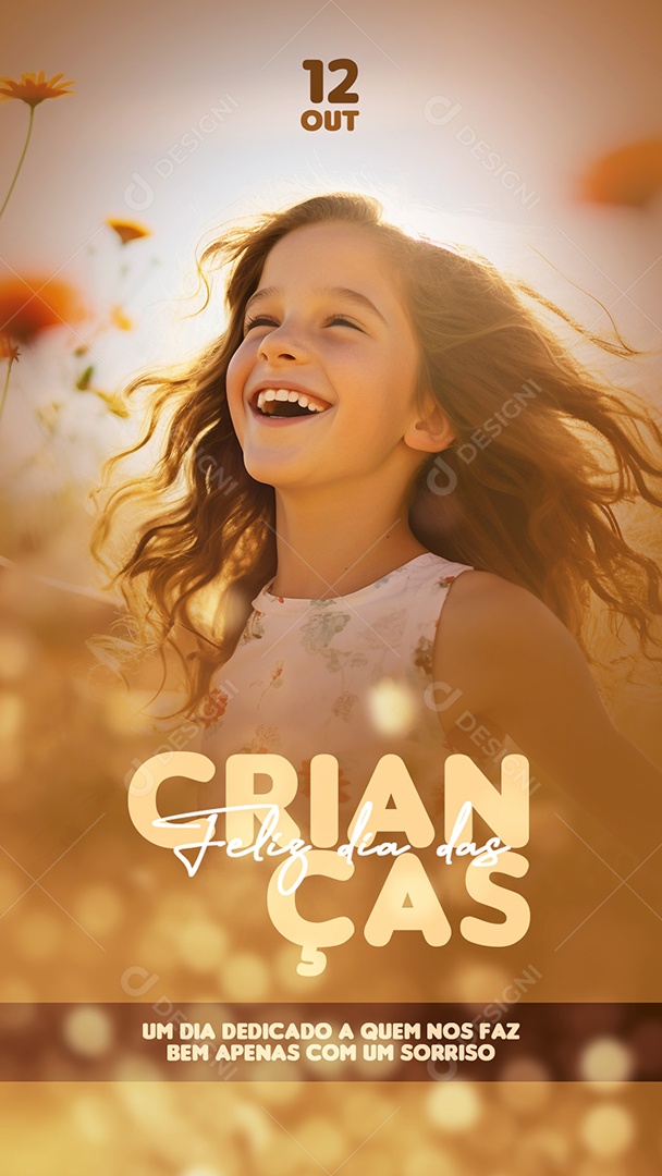 Story Feliz Dia Das Crianças Um Sorriso Social Media PSD Editável