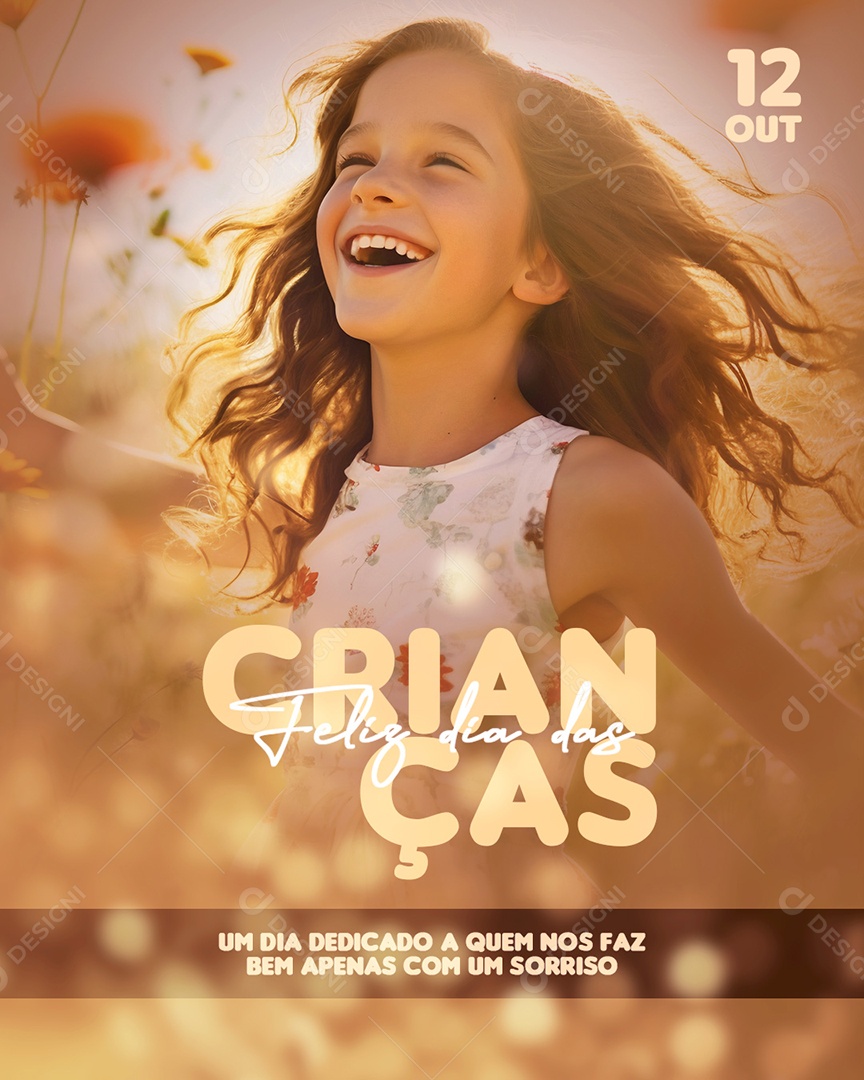 Social Media Feed Feliz Dia Das Crianças Um Sorriso PSD Editável