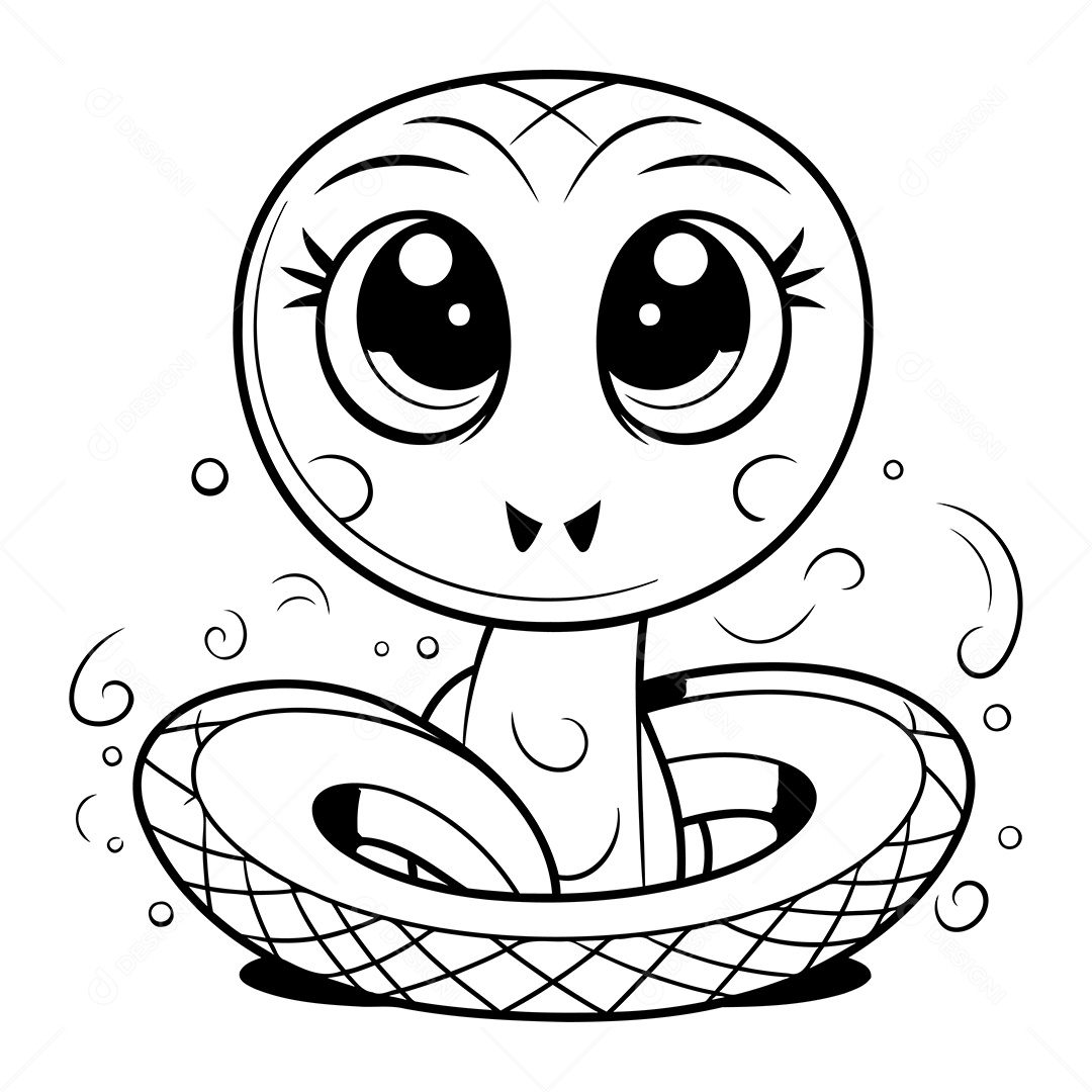 Cobra Desenho Para Colorir Vetor EPS