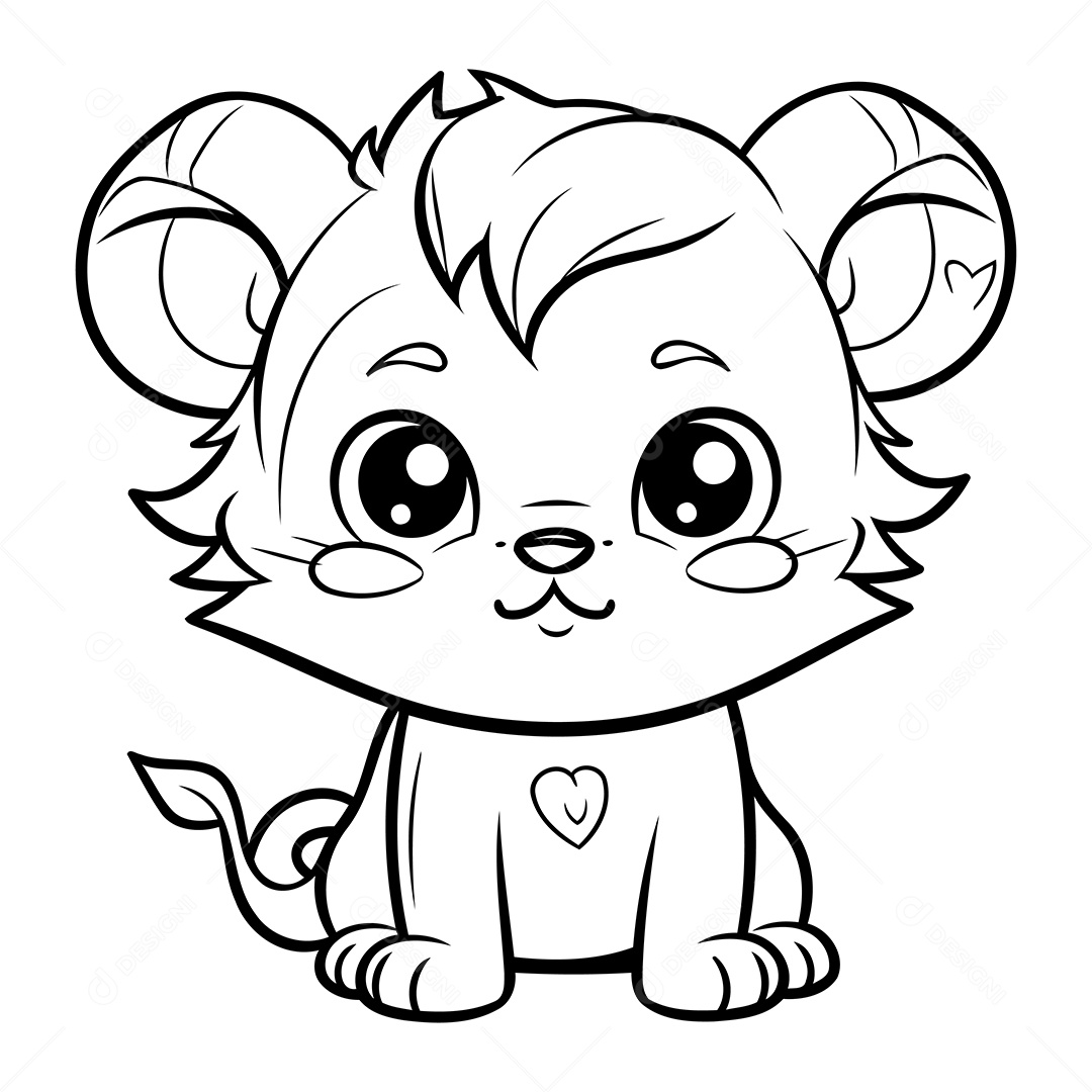 Gato Desenho Para Colorir Vetor EPS