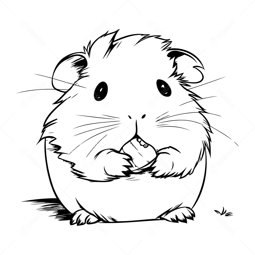 Hamster Desenho Para Colorir Vetor EPS