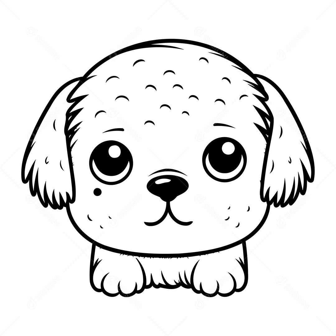 Cachorro Desenho Para Colorir Vetor EPS