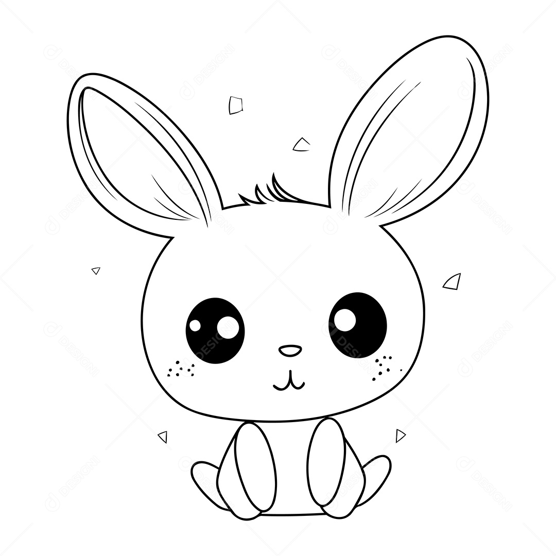 Coelho Desenho Para Colorir Vetor EPS