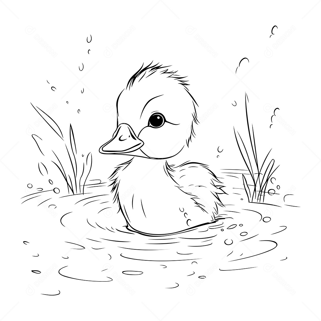 Pássaro Desenho Para Colorir Vetor EPS